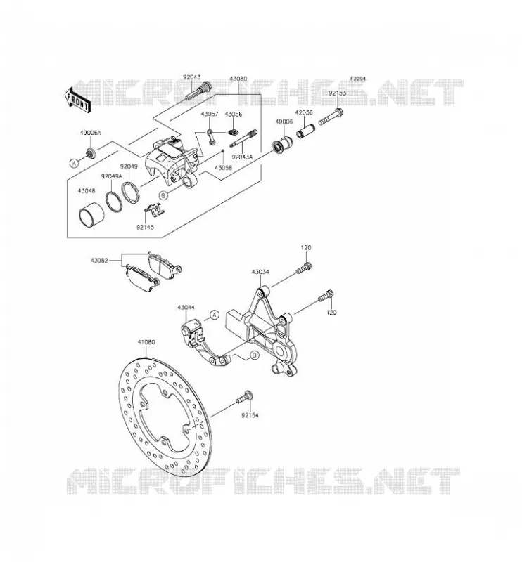 FREIN ARRIERE Kawasaki MOTOS 650 2015 VULCAN S  EN650AFF