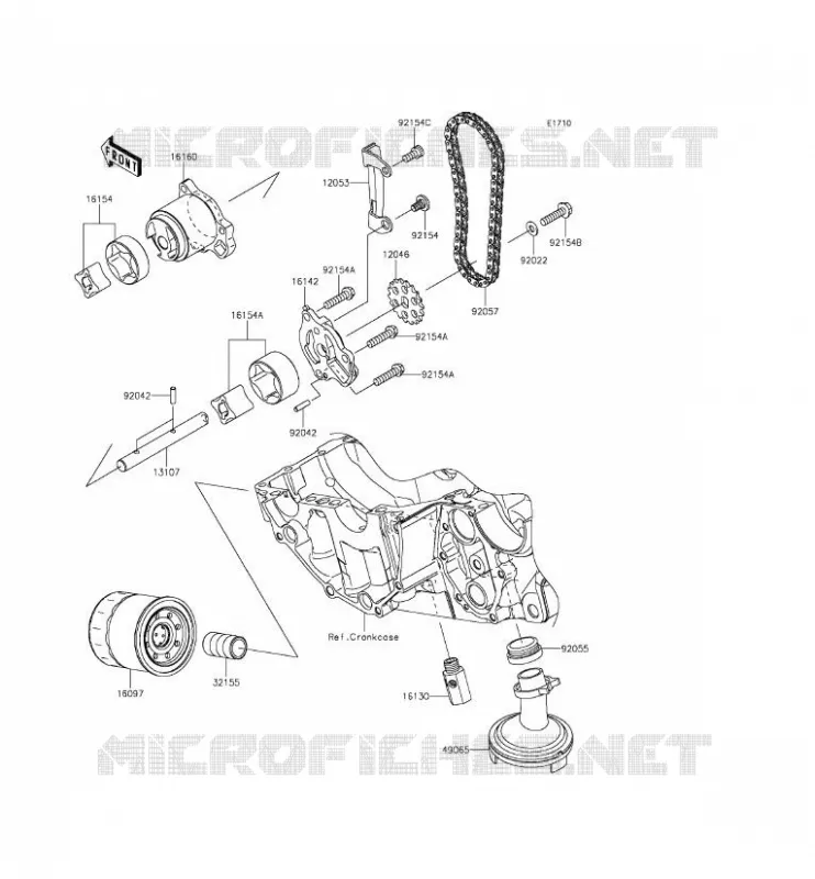 POMPE A HUILE Kawasaki MOTOS 650 2016 VULCAN S  EN650AGF