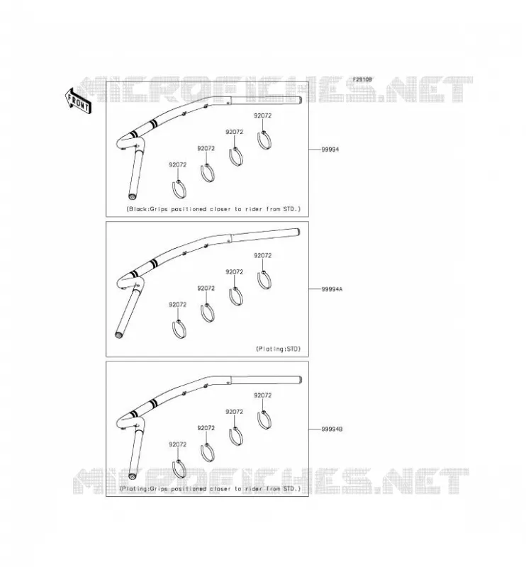 ACCESSOIRE(GUIDON) Kawasaki MOTOS 650 2015 VULCAN S ABS  EN650BFF