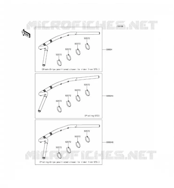 ACCESSOIRE(GUIDON) Kawasaki MOTOS 650 2015 VULCAN S ABS  EN650BFF