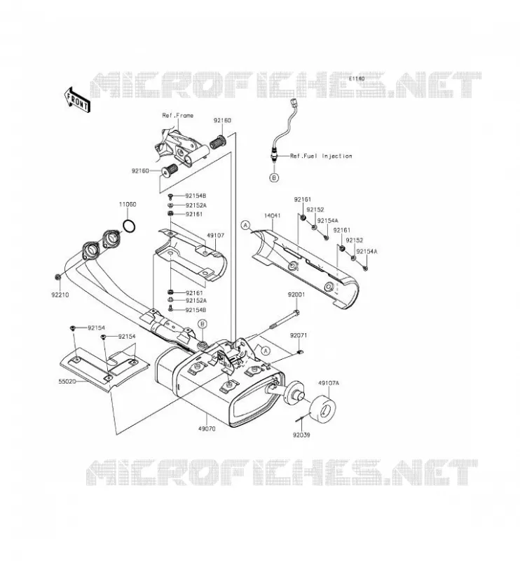&Eacute;CHAPPEMENT Kawasaki MOTOS 650 2016 VULCAN S ABS  EN650BGF
