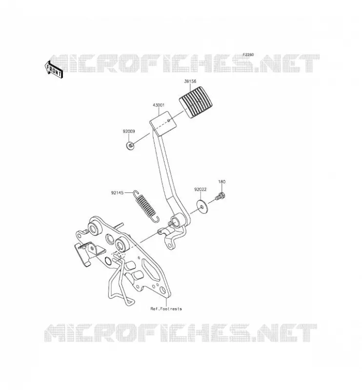 PEDALE DE FREIN Kawasaki MOTOS 650 2016 VULCAN S ABS  EN650BGF