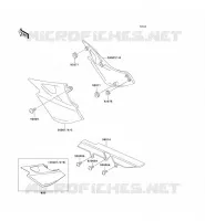 CACHE LAT&Eacute;RAL/GARDE CHAINE pour Kawasaki ER-5 1997