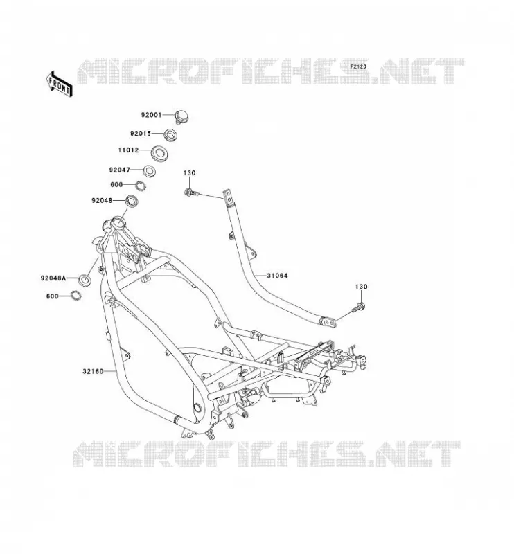 CH&Acirc;SSIS Kawasaki MOTOS 500 2000 ER-5  ER500-A4