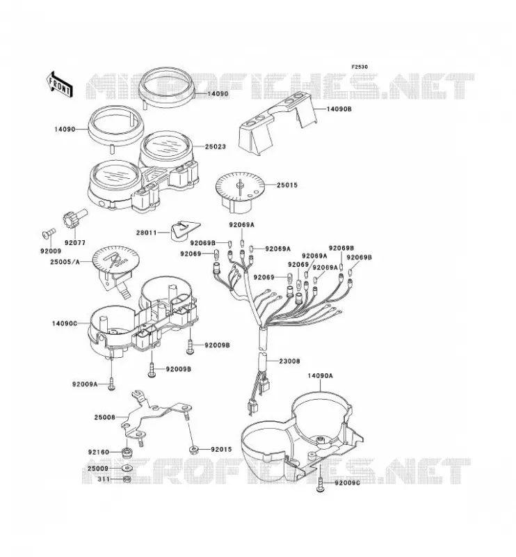 COMPTEURS Kawasaki MOTOS 500 2000 ER-5  ER500-A4