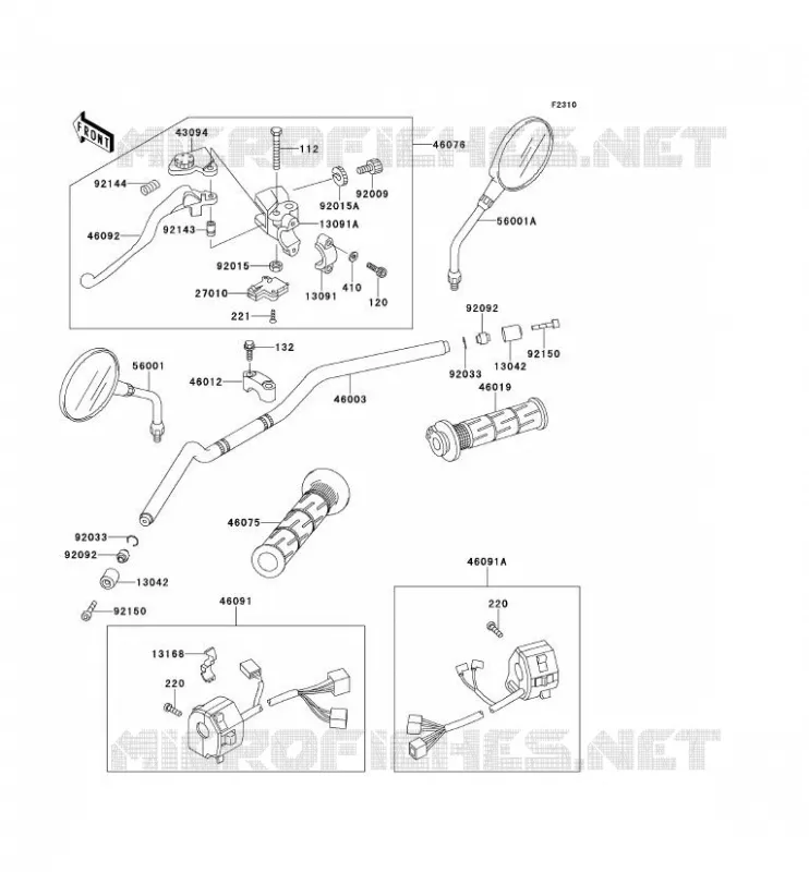 GUIDON Kawasaki MOTOS 500 2000 ER-5  ER500-A4