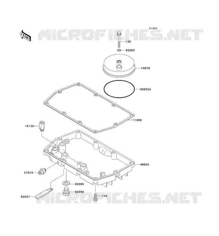COUVERCLE RENIFLARD/CARTER D'HUILE Kawasaki MOTOS 500 2000 ER-5  ER500-A4