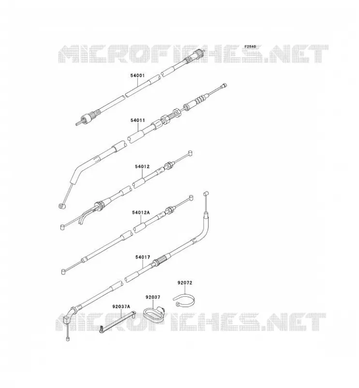CABLES Kawasaki MOTOS 500 2000 ER-5  ER500-A4
