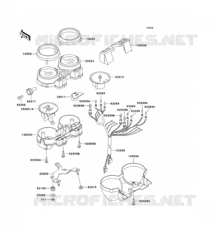 COMPTEURS Kawasaki MOTOS 500 2001 ER-5  ER500-C1