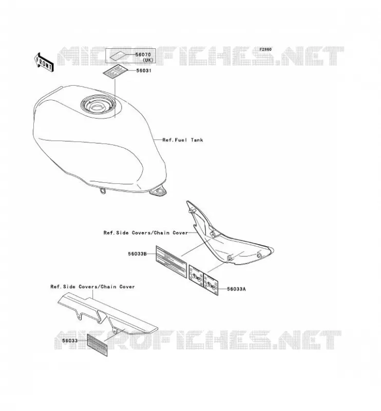 LABEL Kawasaki MOTOS 500 2001 ER-5  ER500-C1