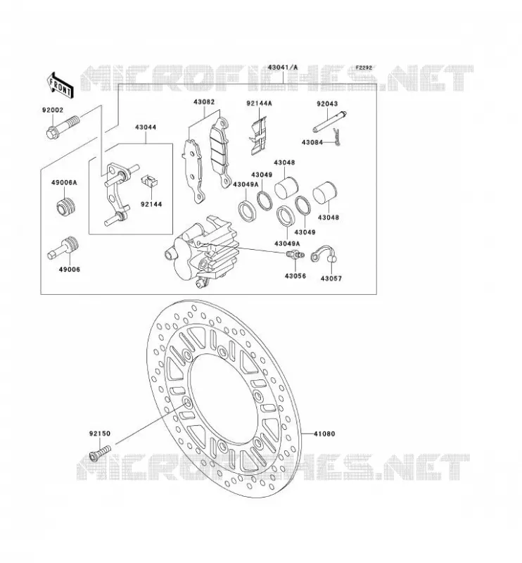 FREIN AVANT Kawasaki MOTOS 500 2003 ER-5  ER500-C3