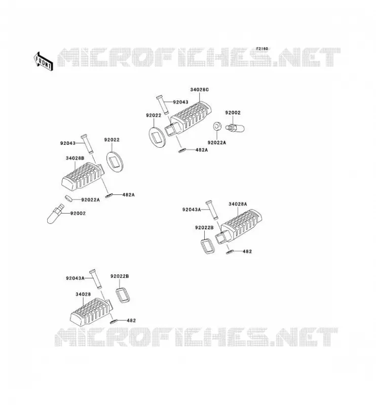 REPOSE PIED Kawasaki MOTOS 500 2003 ER-5  ER500-C3
