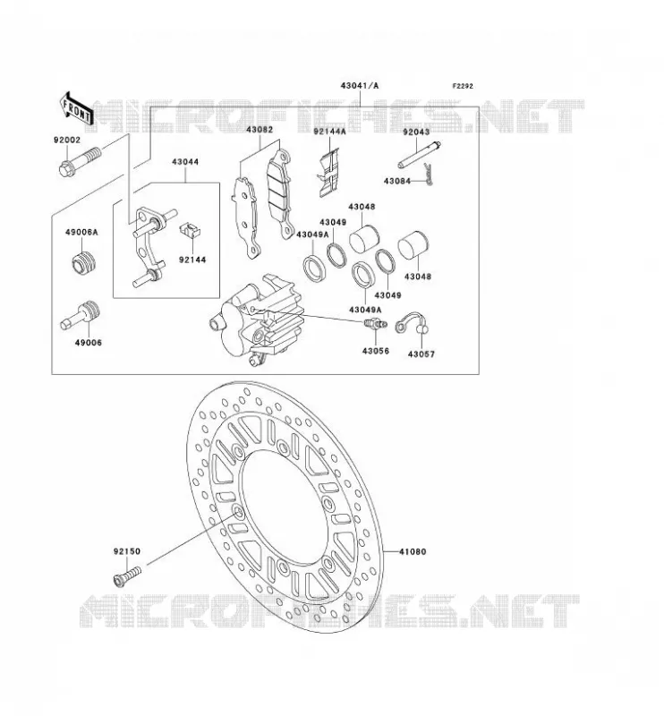 FREIN AVANT Kawasaki MOTOS 500 2003 ER-5  ER500-C3