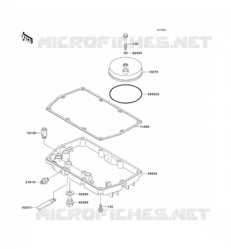 COUVERCLE RENIFLARD/CARTER D'HUILE Kawasaki MOTOS 500 2001 ER-5  ER500-D1