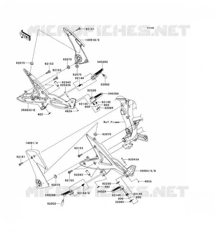REPOSE PIED Kawasaki MOTOS 650 2006 ER-6N  ER650A6S