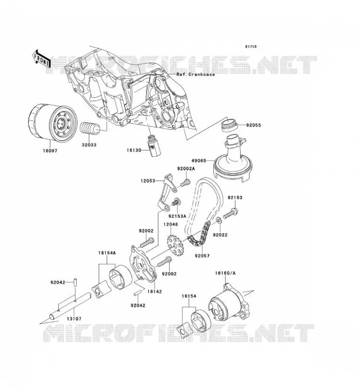 POMPE A HUILE Kawasaki MOTOS 650 2007 ER-6N  ER650A7F