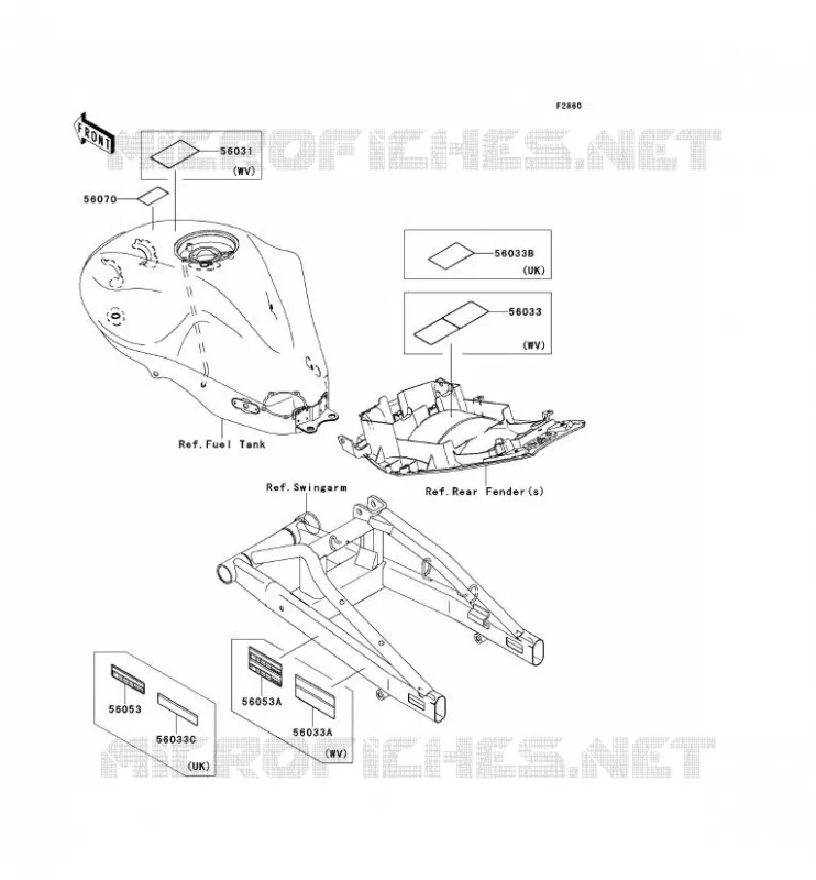LABEL Kawasaki MOTOS 650 2007 ER-6N  ER650A7F