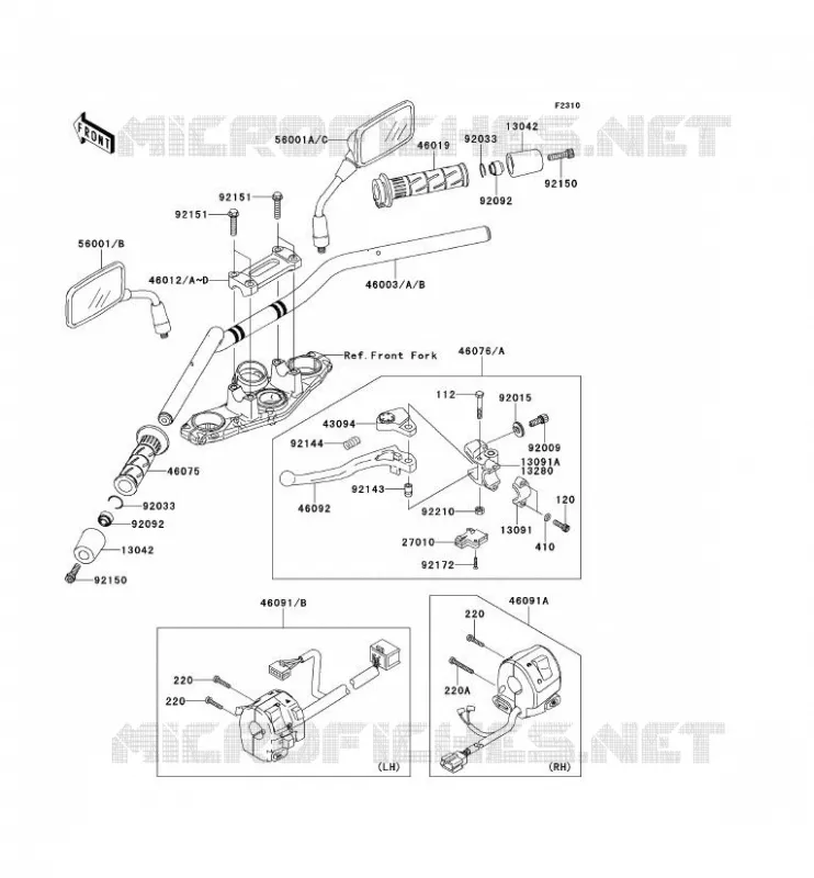 GUIDON Kawasaki MOTOS 650 2007 ER-6N ABS  ER650B7F