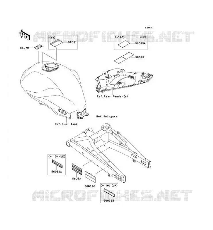 LABEL Kawasaki MOTOS 650 2009 ER-6N ABS  ER650D9F