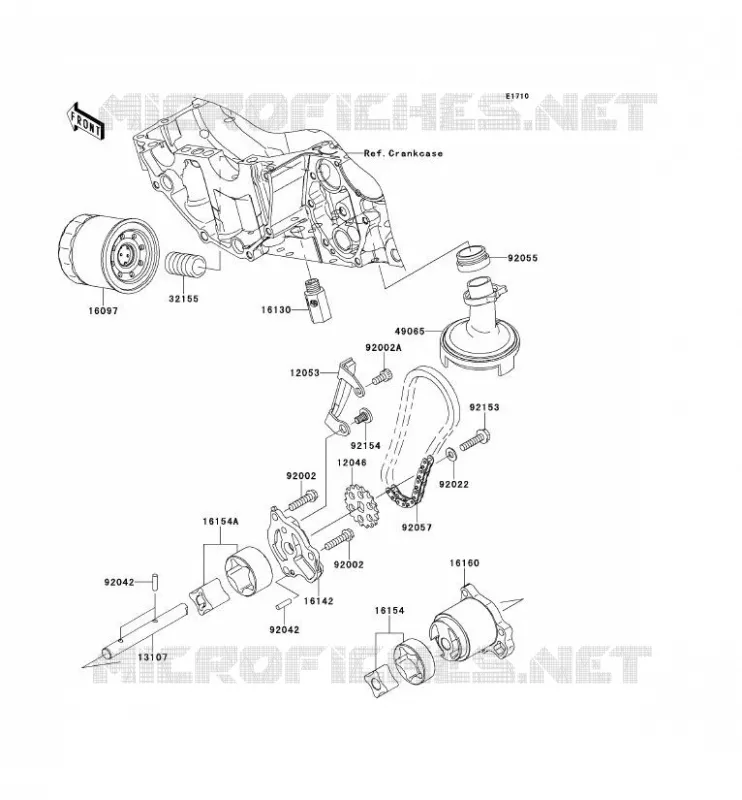 POMPE A HUILE Kawasaki MOTOS 650 2010 ER-6N ABS  ER650DAF