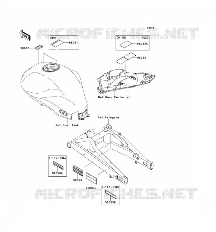 LABEL Kawasaki MOTOS 650 2011 ER-6N ABS  ER650DBF