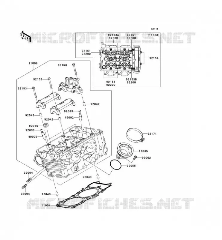 CULASSE Kawasaki MOTOS 650 2011 ER-6N ABS  ER650DBF