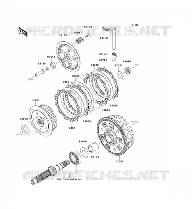 EMBRAYAGE Kawasaki MOTOS 650 2011 ER-6N ABS  ER650DBF