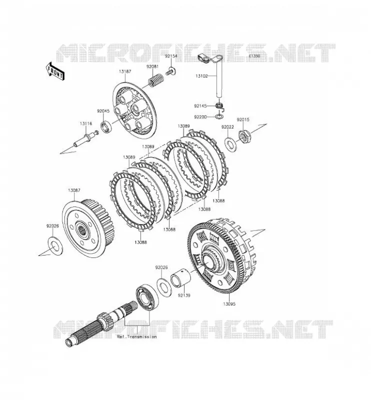 EMBRAYAGE Kawasaki MOTOS 650 2012 ER-6N  ER650ECF