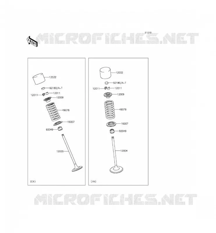 SOUPAPE Kawasaki MOTOS 650 2012 ER-6N  ER650ECF