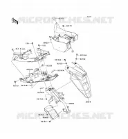 GARDE BOUE ARRI&Egrave;RE pour Kawasaki ER-6N 2013