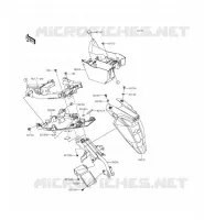 GARDE BOUE ARRI&Egrave;RE pour Kawasaki ER-6N 2015
