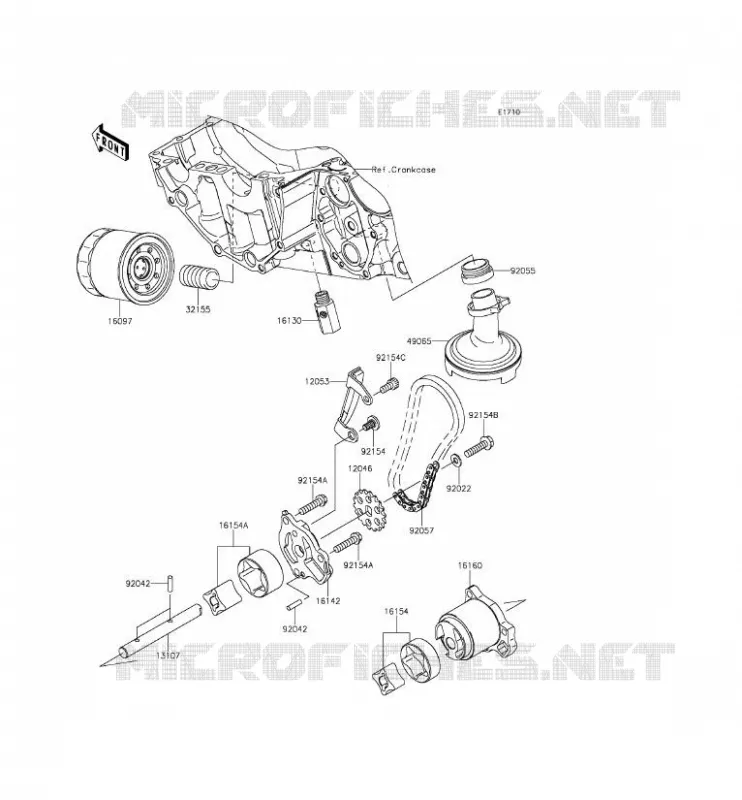 POMPE A HUILE Kawasaki MOTOS 650 2016 ER-6N  ER650EGF