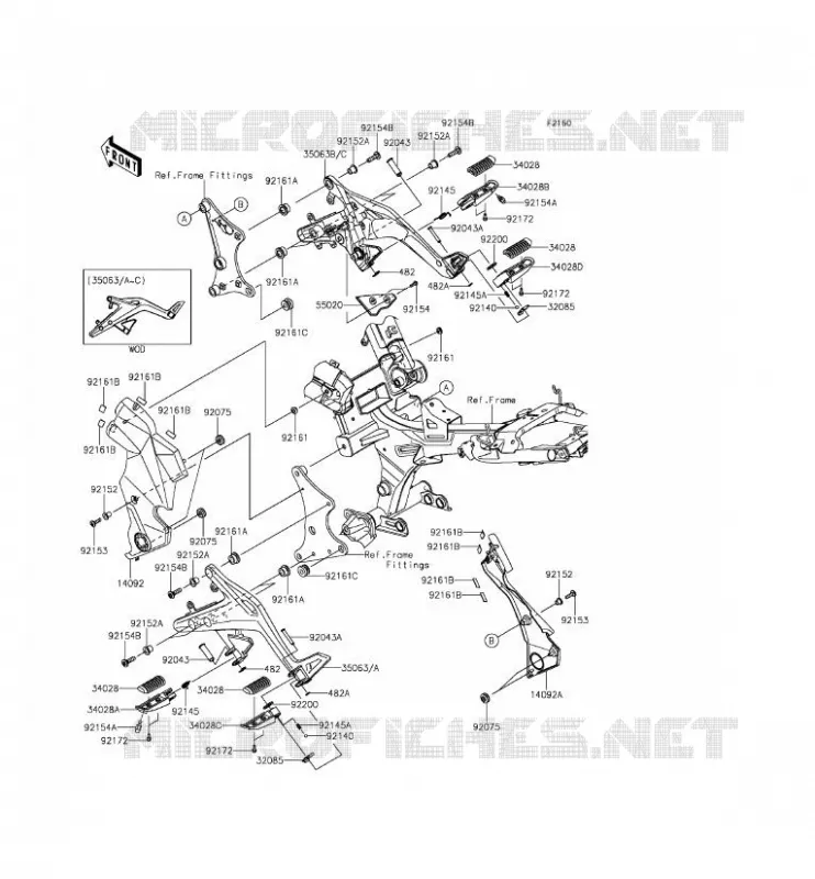 REPOSE PIED Kawasaki MOTOS 650 2012 ER-6N ABS  ER650FCF