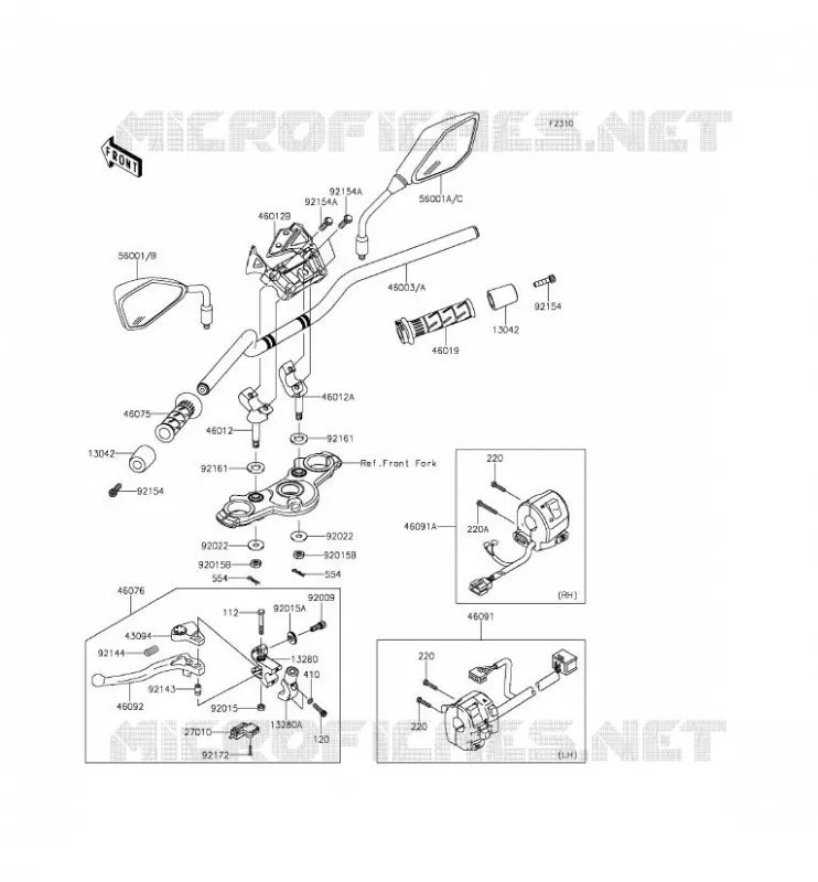 GUIDON Kawasaki MOTOS 650 2014 ER-6N ABS  ER650FEF