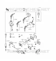CONTACTEUR SERRURE/R&Eacute;FLECTEUR pour Kawasaki NINJA 250R 2000