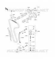 ARBRE A CAME/TENDEUR pour Kawasaki NINJA 250R 2002