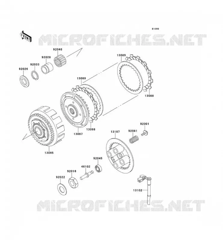 EMBRAYAGE Kawasaki MOTOS 250 1992 GPX250R  EX250-F6