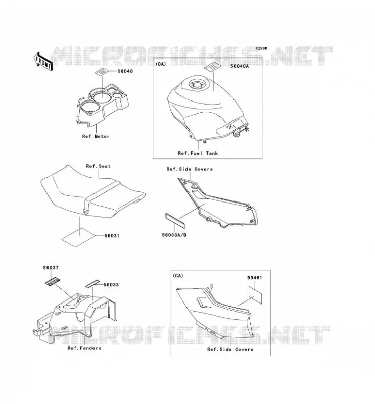 LABEL Kawasaki MOTOS 250 2006 NINJA 250R  EX250F6F