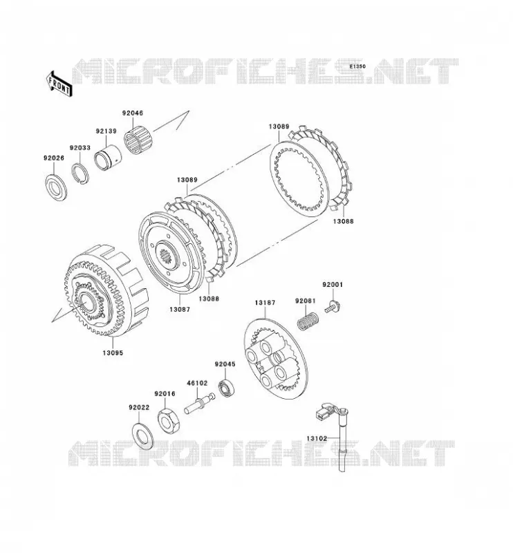 EMBRAYAGE Kawasaki MOTOS 250 2006 NINJA 250R  EX250F6F