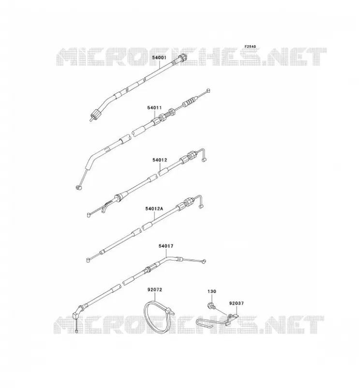 CABLES Kawasaki MOTOS 250 2007 NINJA 250R  EX250F7F