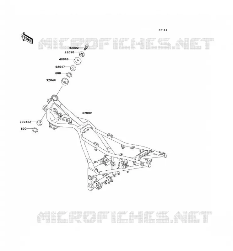 CH&Acirc;SSIS Kawasaki MOTOS 250 1995 GPX250R  EX250-F9