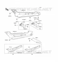 CACHE LAT&Eacute;RAL/GARDE CHAINE pour Kawasaki ZZR250 1999