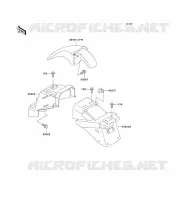 GARDE BOUE pour Kawasaki ZZR250 2001