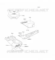 STICKER(BLEU/ARGENT) pour Kawasaki ZZR250 2001