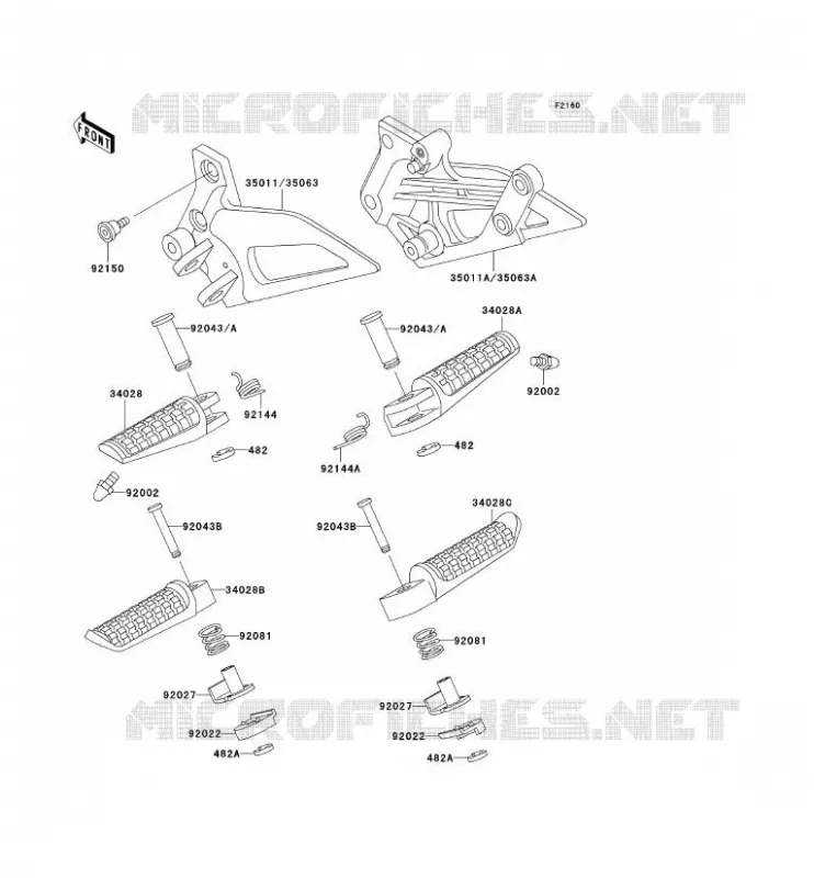 REPOSE PIED Kawasaki MOTOS 250 2002 ZZR250  EX250-H13