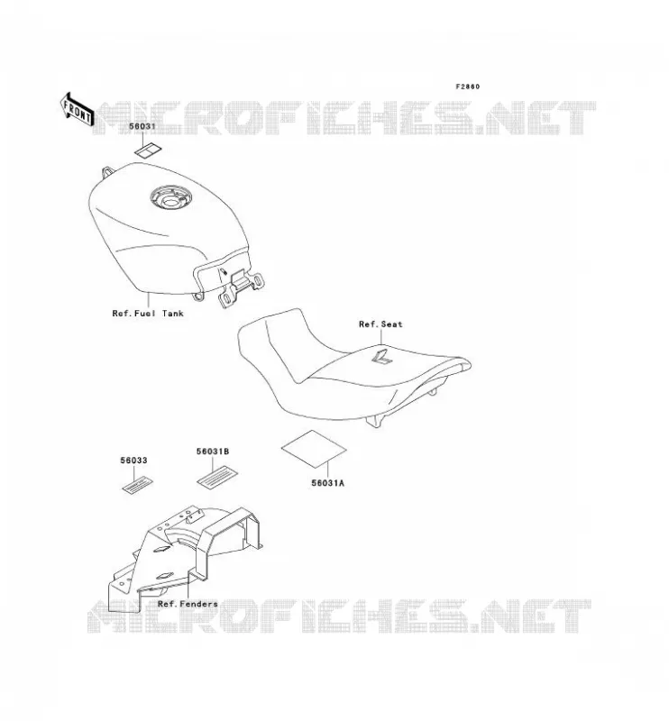 LABEL Kawasaki MOTOS 250 2003 ZZR250  EX250-H14
