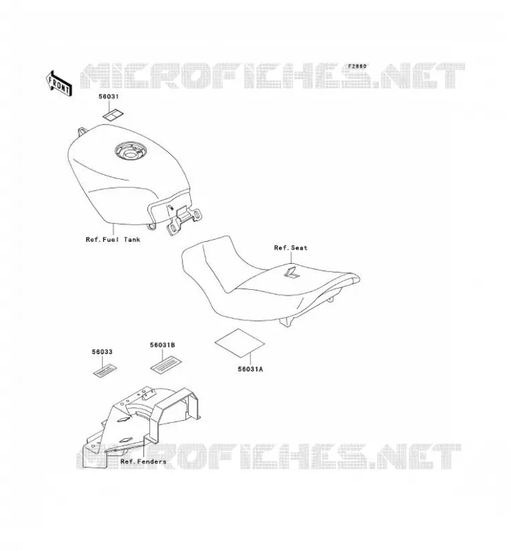 LABEL Kawasaki MOTOS 250 2003 ZZR250  EX250-H14
