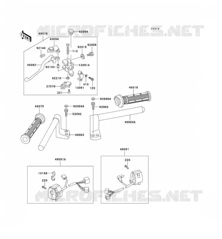 GUIDON Kawasaki MOTOS 250 2003 ZZR250  EX250-H14
