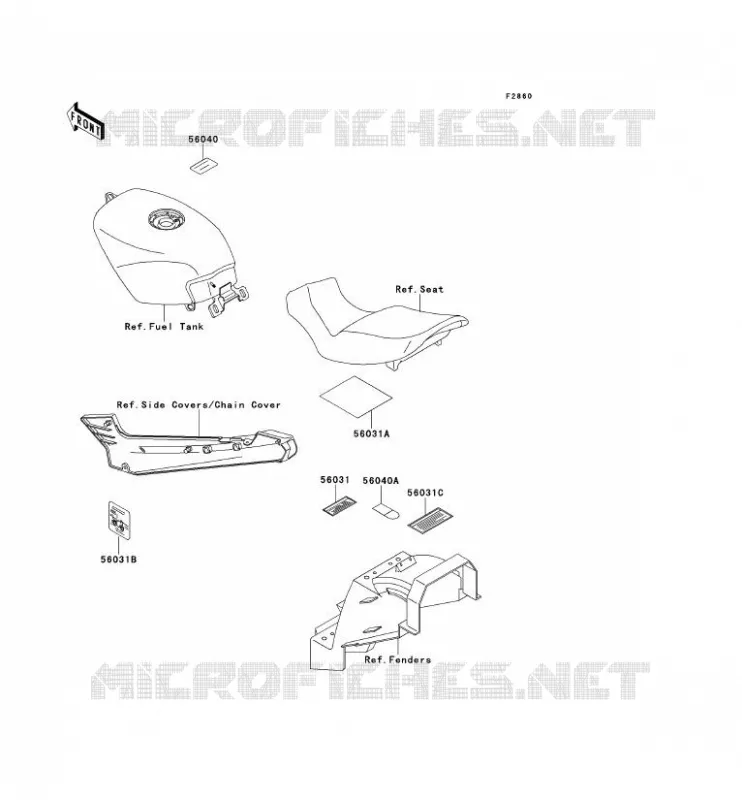 LABEL Kawasaki MOTOS 250 1993 ZZR250  EX250-H4