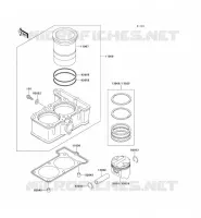 CYLINDRE/PISTON pour Kawasaki ZZR250 1993